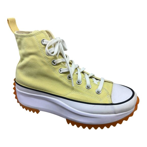 Converse Run Star Hike Lemon Drop High Top Platform Unisex Sneakers - Picture 2 of 11